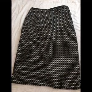 Express black and white checkered skirt